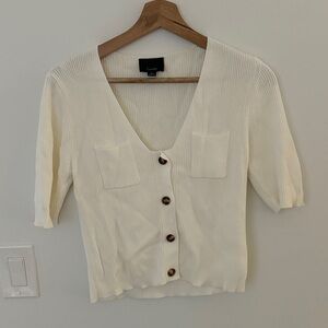Lumiere Cream Button-Down Women's Shirt